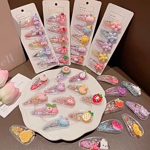 Kids Cute Korean Colorful Glittery Hairclips & Baby Fruity Animal Cartoons Hairpins