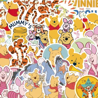 Disney | Bộ 50 Disney Winnie The Pooh Bộ Hình Dán Dễ Thương Gấu Pooh & Tigger Hoạt Hình Đề Can Cho Laptop Notebook Vali Du Lịch Trang Trí