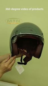 224Vintage Motorcycle 3/4 Half Helmet Clic R Open Face Helmet Lightweight Helmets DOT certification Bike Downhill Helmet