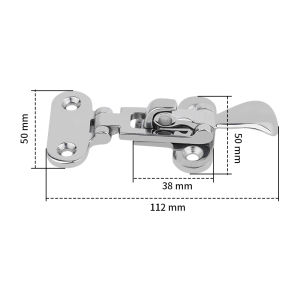 1Pcs Boat Shackle Accessories Locker Hatch Deck Lock Stainless Steel Lockable Clamp Locker Hatch Marine Hardware