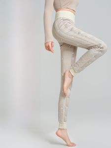Miiow | Womens Winter Thickened Fleece Lined Down Trousers High Waist Long Pants White Duck Feather Warm Base Layer Trousers