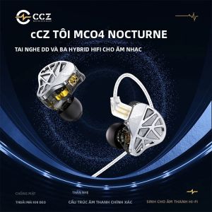 CCZ MC04 HiFi Tai Nghe In-Ear Có Thể Tháo Rời 0.78 Mm 2Pin Cáp Lai Có Dây Bass Tai Nghe Chơi Game Màn Hình Cho Thể Thao & Học Tập