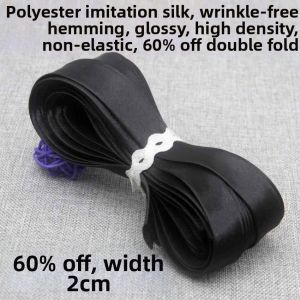Wide Grosgrain Binding Trim 2cm Silk Like Fabric For Garment Design