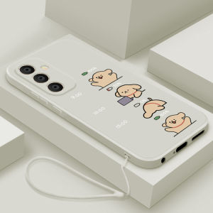 เคสโทรศัพท์ซิลิโคนเหลวป้องกันการตกหล่นสำหรับ Samsung Galaxy A55 รุ่นใหม่ ป้องกันการตกหล่นแบบเต็มจอ ดีไซน์สัตว์เลี้ยงสำหรับผู้ชายและผู้หญิง