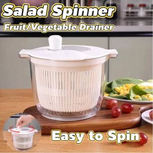 Spinner Vegetable Dryer with Bowl Lettuce Fruit Washer Vegetables Dryer Vegetables Washer Kitchen Accessory