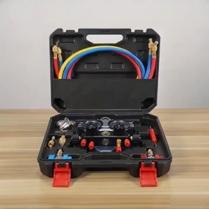 4 Way AC Manifold Gauge Set - HVAC Diagnostic Tool for R134A R410A R22