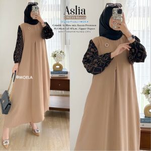 MIDI DRESS PREMIUM BY MOELA LD 110 CM / GAMIS SUSUN MOTIF POLOS DAN BUNGA KECIL BEST SELLER BAHAN TWILL COTTON RAYON HQ VINTAGE ETNIK / COTTON TWILL RAYON PREMIUM / DRESS LENGAN SEMI BALON BUSUI / LUIWA MIDI