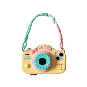 Cute Sweet Sister 3D Camera Phone Case for Apple 17Promax iPhone 16 New Model 11 Lanyard 15Pro Women 14Promax Creative 13 Full Cover Anti-Fall Protection Case