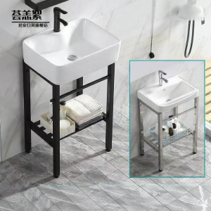 HUIYANGXU | Chậu Rửa Lavabo Sàn Đứng Gốm Inox