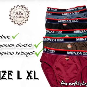 HANAFIHSHOP - Jumbo Celana Dalam Pria Adem Lembut Model Karet Boxer Cowok Dewasa CD Sempak Pria Murah Karet Pinggang Berkualitas Celana Dalam Segitiga Pria Laki Laki Dewasa Katun Premium