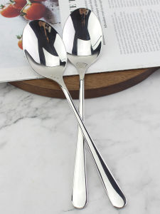 Nordic Style Large Serving Spoon 18/10 Stainless Steel 304 for Home Hotel Soup Ladle Dining Utensils Commercial Use