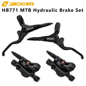ZOOM Bicycle Hydraulic Disc Brake Set 2 Piston Oil Pressure MTB Brake 800/1400mm Disc Brake for Mtb Folding Bike