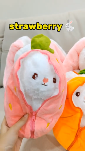 🐮Moo Baby 2in1 Rabbit Plush Bunny Plushie Patung Arnab Cute Plush Animal Plushie Bunny Toy Stuffed Animal 兔子娃娃 兔子玩偶