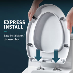 FOJO U/V/O Type Toilet Seat Cover standard size Type Slow Descent High Quality Toilet Seat Cover Standard Size High Quality Toilet Bowl Seat Cover Toilet Cover Toilet Bowl Cover