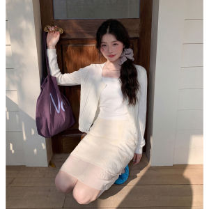 Yellow Lace Crochet Cardigan New 2026 Korean Style For Dresses