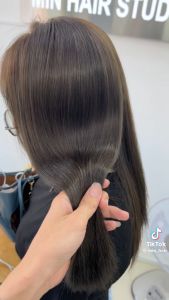 HOÀN TIỀN 15% - Thuốc nhuộm tóc nâu thuốc nhuộm tóc Nâu Trà Đen MIN.HAIR tặng kèm oxy trợ dưỡng và bao tay