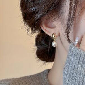 Elegant S925 Sterling Silver Pearl Stud Earrings Luxury Fashion Jewelry Womens Dangle Earrings Trendy Accessory