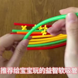 Bộ Đồ Chơi Xây Dựng Bằng Ống Hút Nhiều Màu Sắc Có Đầu Nối Bộ Dụng Cụ Phát Triển Kỹ Năng Kỹ Thuật Giáo Dục Cho Trẻ Em 6-12 Tuổi