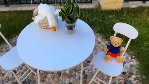 【Daily Suki Store】Portable Foldable Round Table - Marble Design Multi-Function Desk for Home Office & Dining | Lightweight & Space-Saving for Outdoor Camping (Easy Setup)