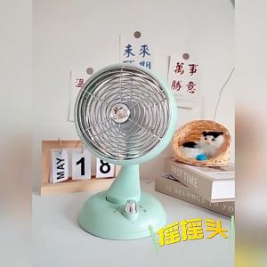 USB Rechargeable Fan with 9 Gear Wind Speed Portable Air Cooler Strong Wind Electric Fan Office Dormitory Mini Desk Fan Mute 120° Shake Head Table Fan Low Noise Desktop Cooling Fan