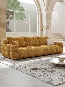 Cream Style Chenille Sofa For Small Living Rooms