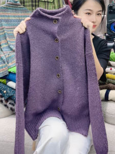 QINGNAER | Trendy Lazy Style Autumn Large Size Womens Sweater Knit 2025