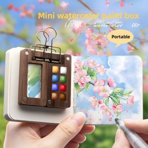 MINGZHUO | Mini Portable Watercolor Set 24 Solid Paints