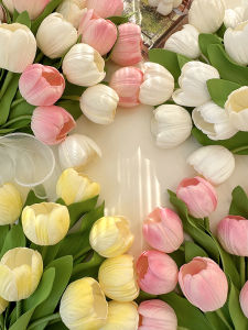 Luxurious French Style Tulip Artificial Flowers Bouquet: A Perfect Match for Weddings & Living Room Decor