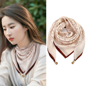 JIFANPAUL | Magnetic Buckle Cotton Linen Scarf for Neck Protection