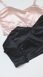 Wimiu Tanktop CropTop Premium Satin Wanita Sport Bra Pakaian Dalam Wanita 100105