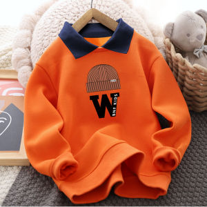 Áo Thun Polo Cổ Bẻ Tay Dài Thời Trang Cho Bé Trai Mùa Xuân Thu Đông Thường Ngày Không Có Mũ Chất Liệu Polyester Áo Nỉ