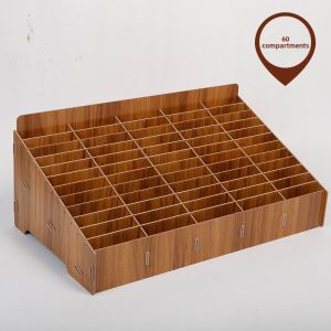 Classroom Meeting Room Repair Shop Wooden Multi-grid Mobile Phone Storage Box