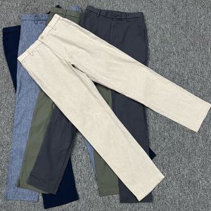 Quần Dài Thường Ngày Bằng Vải Lanh Cotton Mỏng Thoáng Khí Rộng Rãi Thoải Mái Cho Nam Mùa Xuân Thu Quần Dài Thường Ngày