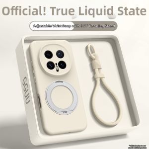GGUU | Magnetic Stand and Lanyard Liquid Silicone Phone Case