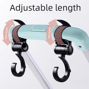 2PCS Pram Hook Baby Stroller Accessories Shopping Prop 360 Degree Rotating Hooks Stroller Hooks For Hanging Out