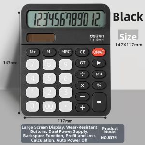 deli | Large Display Large Buttons Solar Power Calculator for Business Office
