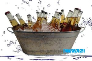 Metal Beverage Tub Ice Cooler Bucket Medium Size