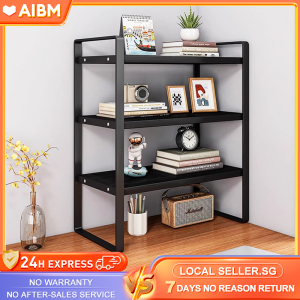 AIBM 2/3 Tier Desktop Storage Rack Desktop Organizer Multi Layer Bookshelf Office Student Small Bookshelf
