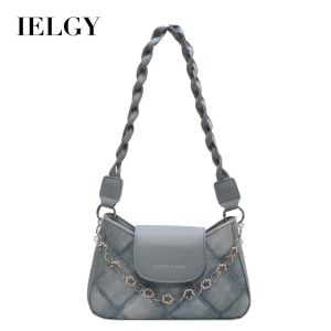 Ielgy Túi đeo nách Một Vai đính kim cương chuỗi kết thúc cao cho nữ