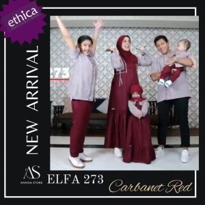 SARIMBIT KELUARGA ETHICA ELFA 273 CARBANET RED / BAJU FAMILY SARIMBIT COUPLE ETHICA RAYYA SERIES / AYUMI 357 KAHFI 248 AYUMI KIDS 29 KAHFI KIDS 178 CARBANET RED AIMEE
