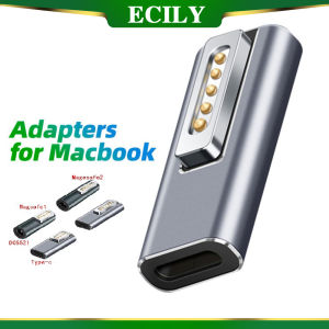 ECILY Type C Magnetic USB PD Adapter for Apple Magsafe1 Magsafe 2 MacBook Air/Pro USB C Female Fast Charging Magnet Plug Converter