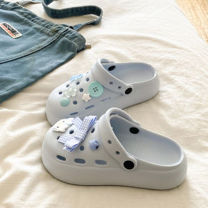 รองเท้าแตะ EVA ป้องกันการลื่น ป้องกันกลิ่น รองเท้าแตะแบบมีหัว รองเท้าแตะนักเรียน รองเท้าแตะแบบมีรูสำหรับฤดูร้อน รองเท้าแตะแบบมีหัวสำหรับคู่รัก