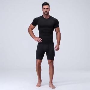 2pcs Mens Compression Sportswear Suit Gym Tight Yoga Sets Workout Jogging MMA Fitness Sports shirt+Shorts Tracksuit Running Set
