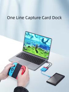 Hagibis | Hagibis Video Capture Card Portable TV Dock For Switch1/2/OLED/NS2 Live Streaming Gaming Laptop Hub for iPhone 17 Pro Macbook