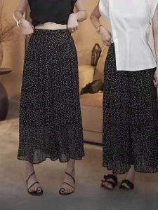 กางเกงขายาวผ้าชีฟองลายจุดเอวสูงหลวมๆ สไตล์เกาหลี กางเกงขายาวทรงหลวมสำหรับผู้หญิงในฤดูร้อน ทรงหลวม ทรงหลวม ทรงหลวม