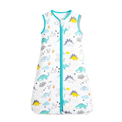 Túi Ngủ Cho Bé Sơ Sinh Unisex 0.5 Tog Chăn Mặc Được Áo Vest Cotton Ngủ Bao Cho Bé Trai Bé Gái 0-3 Tuổi Mùa Hè Thiết Kế In Hình