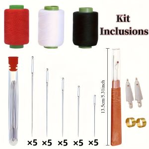 Big Eyed Steel Sewing Needle Set Sewing Tool Set Stainless Steel Handmade Sewing Needle Portable DIY Handmade Craft Set