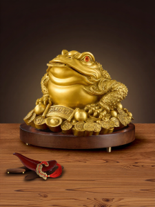 BINYUE | Three-legged Toad Statue Pure Brass