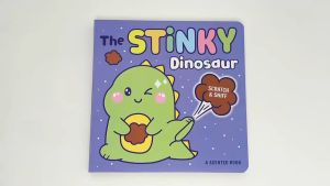 The Stinky Dinosaur Scratch & Sniff Board Book To Scratch & Smell For Kids & Toddlers