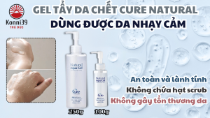 (CHAI 100GR) GEL TẨY DA CHẾT CURE DÒNG DƯỠNG TRẮNG CHO DA MỤN WHITE MEDICATED